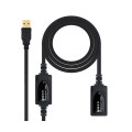 Cable USB amplificador activo USB 2.0 M/H 10 metros / Nanocable 10.01.0212