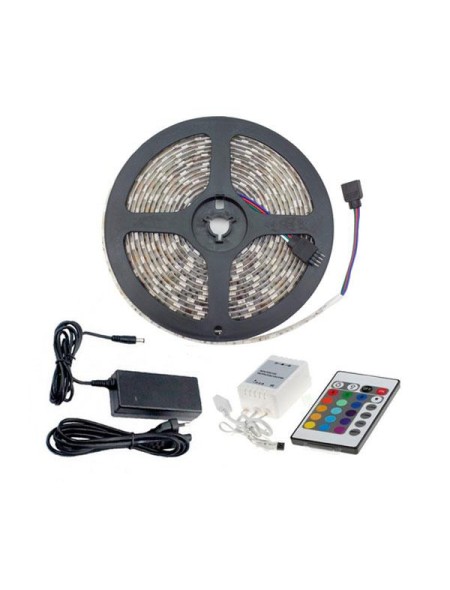 Tira de Luces LED / 5 Metros / RGB / Control remoto / 5050  (Posibilidad de poner cada led de un color diferente) 50592