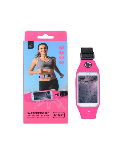 Cinturon smartphone impermeable running rosa / J7043