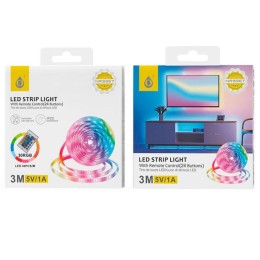Tira de Luces LED / 3 metros / RGB / Control Remoto / Resistente al Agua (IP20) / MTK / NR9367