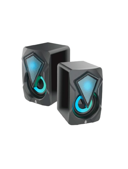 Altavoces 2.0 Pc NF4075 / Control de Volumen / Usb / 6w (2x3w) / Led RGB / Negro / 2400752 / One+