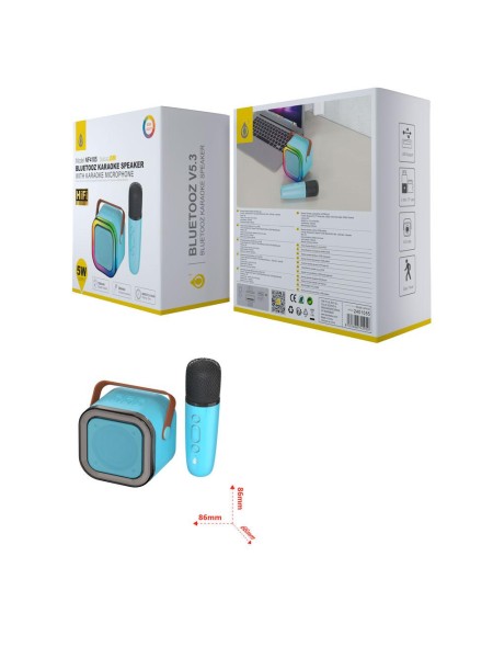 Altavoz Karaoke Bluetooth 5.3 + Microfono / NF4105 / 5w / Aux / Micro SD /  Azul / 2401055 / One+