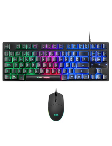 ÷ Teclado y mouse mars gaming mcptkl teclado de formato reducido tkl rgb brathing & flow mouse 32