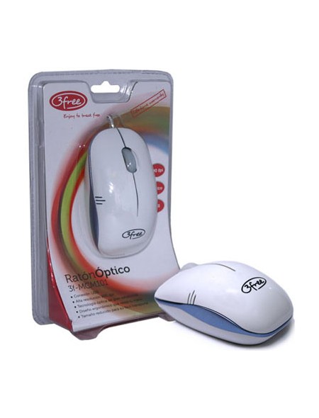 ÷ Mouse 3free mcm101/wb dise?o blanco azul