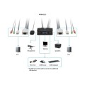 ÷ Conmutador automatico level one v/t/m 1a2 cpus usb con audio cables incluidos