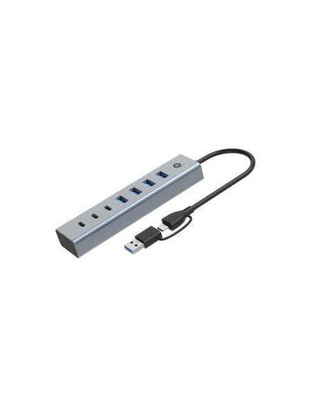 ÷ Hub usb 3.0 conceptronic hubbies20g 7 puertos usb-c a 3xusb-c 4xusb-a