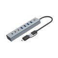 ÷ Hub usb 3.0 conceptronic hubbies20gp 7 puertos usb-c a 3xusb-c 4xusb-a con alimentador