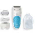 ÷ Depiladora braun silk-epil ses5605 2 velocidades sistema 28 pinzas 2 acesorios uso en humedo y seco