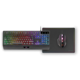 ÷ Teclado mouse y alfombrilla mars gaming mcp124 frances rgb h-mech, mouse huano rgb 3200dpi,