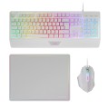 ÷ Teclado mouse y alfombrilla mars gaming mcp124wfr frances rgb h-mech, mouse huano rgb 3200dpi,