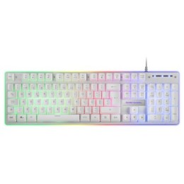 ÷ Teclado mouse y alfombrilla mars gaming mcpx portugues white telcado hibrido hmech mouse ultra