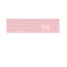 ÷ Teclado rapoo wireless y bluetooth e9800m 2.4ghz bt 3.0 5.0 dise?o ultrafino bateria rosa