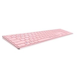 ÷ Teclado rapoo wireless y bluetooth e9800m 2.4ghz bt 3.0 5.0 dise?o ultrafino bateria rosa