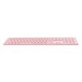 ÷ Teclado rapoo wireless y bluetooth e9800m 2.4ghz bt 3.0 5.0 dise?o ultrafino bateria rosa