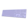 ÷ Teclado rapoo wireless y bluetooth e9800m 2.4ghz bt 3.0 5.0 dise?o ultrafino bateria lila