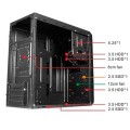 ÷ Caja microatx approx appc-301 3x3.5? 2x2.5? 1xcdrom 1xusb2.0 1xusb3.0 graf. max. 340 mm color negro