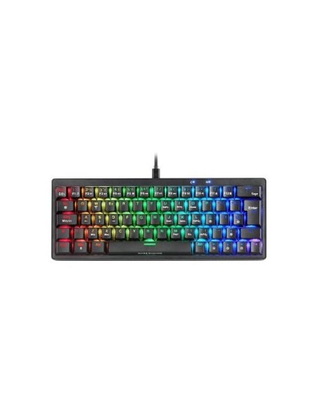 ÷ Teclado mars gaming compacto mkminiproyes hot-swap mecanico switch amarillo rgb chroma negro