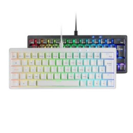÷ Teclado mars gaming compacto mkminiproyes hot-swap mecanico switch amarillo rgb chroma negro