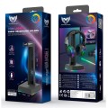 Soporte para auriculares Gaming TG7245 / Luz RGB / Cable 1.9m / Negro / MTK