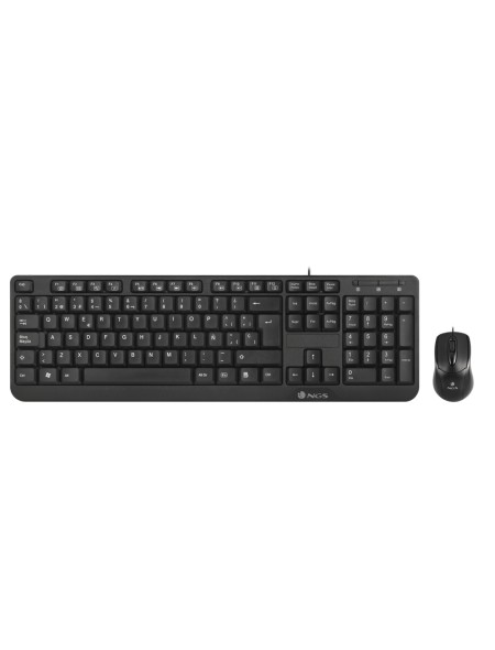 ÷ Teclado y mouse ngs combo cocoa kit  multimedia con cable usb