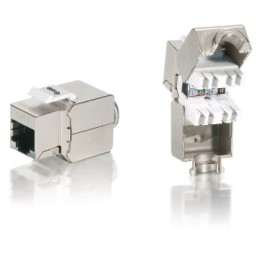 ÷ Kit 8 uds conector hembra rj45 ftp cat6 panel keystone