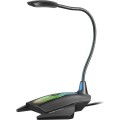 ÷ Microfono sobremesa adaptable mars gaming mmic omnidereccional usb brazo flexible boton mute base co