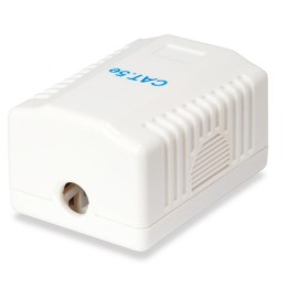 ÷ Roseta de superficie categoria 5e 1 hembra rj45 color blanco