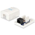 ÷ Roseta de superficie categoria 5e 1 hembra rj45 color blanco
