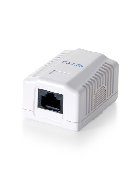 ÷ Roseta de superficie categoria 5e 1 hembra rj45