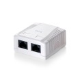 ÷ Roseta de superficie categoria 6 2 hembras rj45