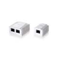 ÷ Roseta de superficie categoria 6 2 hembras rj45