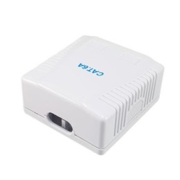 ÷ Roseta de superficie equip 235216 categoria 6a 2 hembra rj45 color blanco