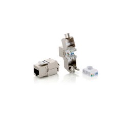 ÷ Kit 8 uds conector hembra rj45 sftp cat6a keystone tool free