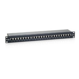 ÷ Patch panel 24 puertos categoria 6 apantallado premium color negro