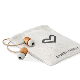 ÷ Auricular energy sistem eco cherry wood jack 3.5mm con microfono, control talk