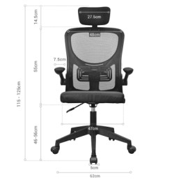 ÷ Silla ergonomica mars gaming mgcergoplusbk negro malla transpirable reposacabezas y reposabrazos
