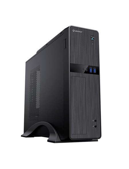 ÷ Caja micro atx slim unyka uk2011 type c dise?o compacto fuente sfx 450w formato horizontal vertical