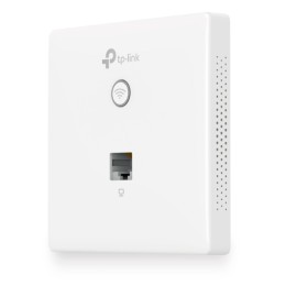 ÷ Punto de acceso interior wifi tp-link eap115-wall con placa de pared 300mb en 2,4ghz poe pasivo 2 an