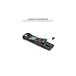 ÷ Caja externa m.2 usb-c tooq tqe-2201b para m.2 nvme pcie usb 3.1 gen2 aluminio negra